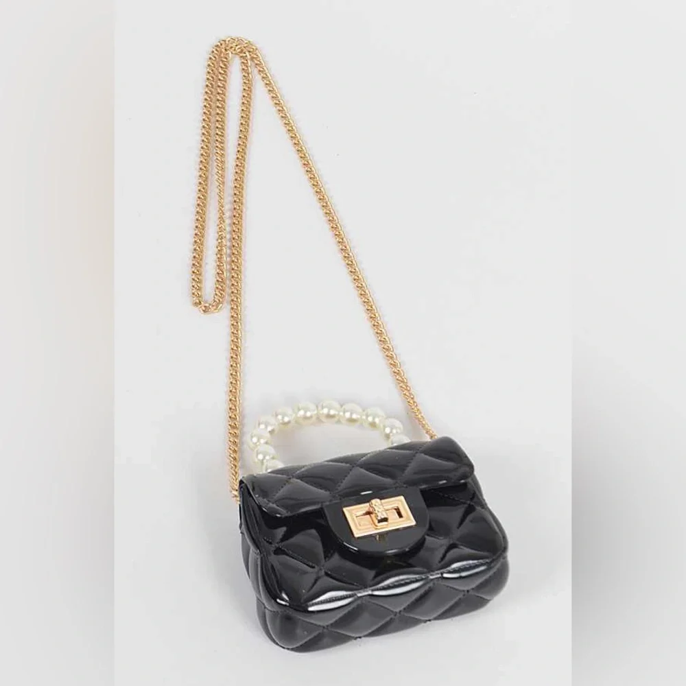 Pearl Handle Mini Jelly Swing Bag